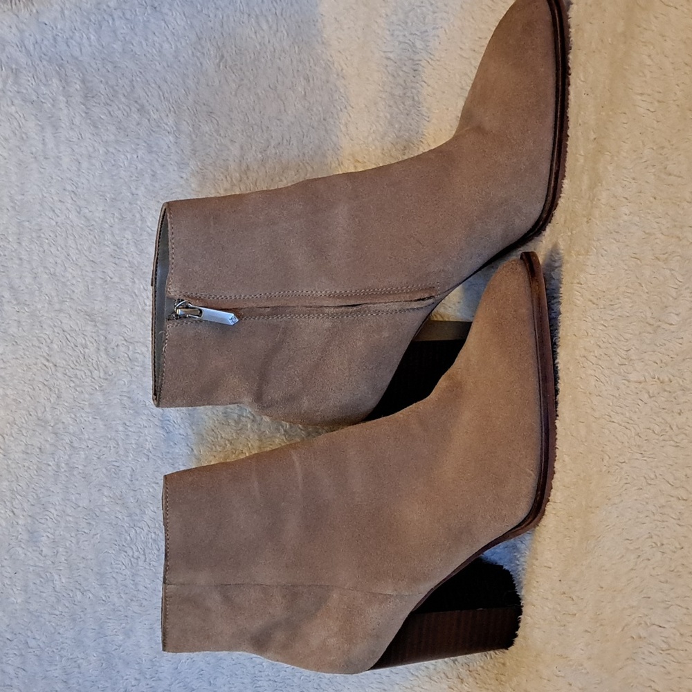 Sam Edelman Taupe Suede Ankle Boots